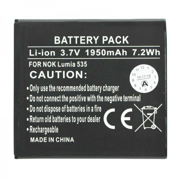 Batterie pour Nokia Lumia 535 batterie pour Nokia BL-L4A batterie