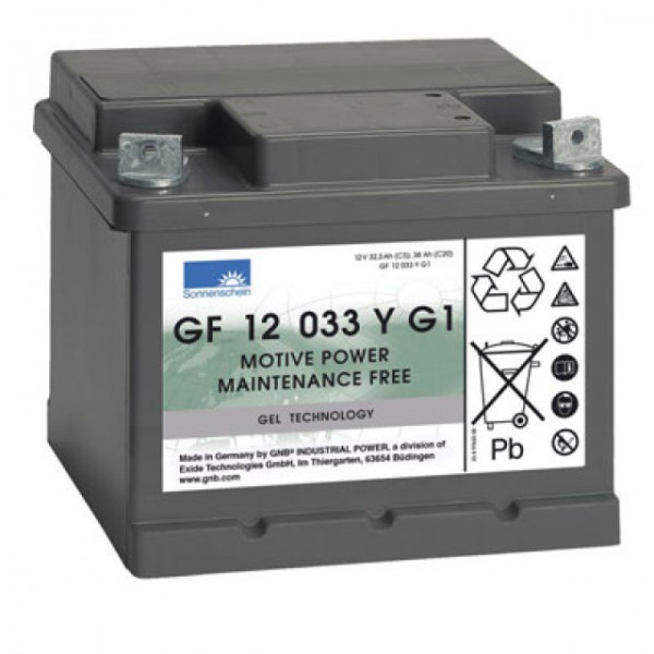 Batterie Exide Dryfit GF12033YG1 au plomb avec borne à vis M6 12V, 32500mAh