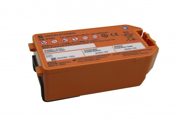 Défibrillateur de batterie au lithium original Nihon Kohden Cardiolife AED3100 - SB310V