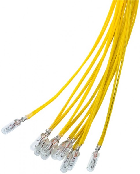 Ampoule Subminiature Goobay T1¼, 1.1W - Jaune, Câble de 0.3m, 14V (DC), 80mA