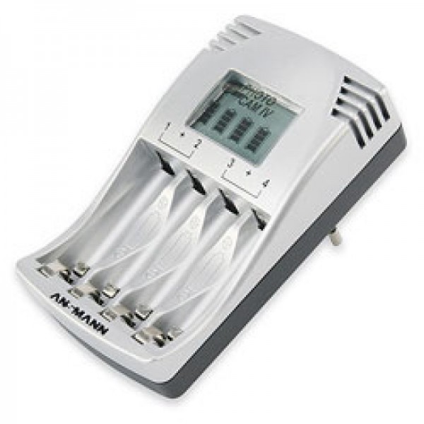 Chargeur plug-in Ansmann Photocam IV f. Jusqu'à 4 piles rechargeables NiCd / NiMH