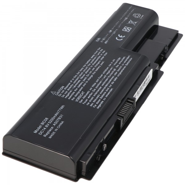 AccuCell batterie adaptéee pour Acer Aspire 7738G 14.8 Volt 5200mAh