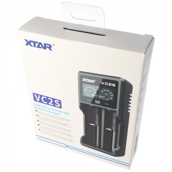Xtar VC2S - Chargeur pour batteries Li-Ion et NIMH avec câble USB