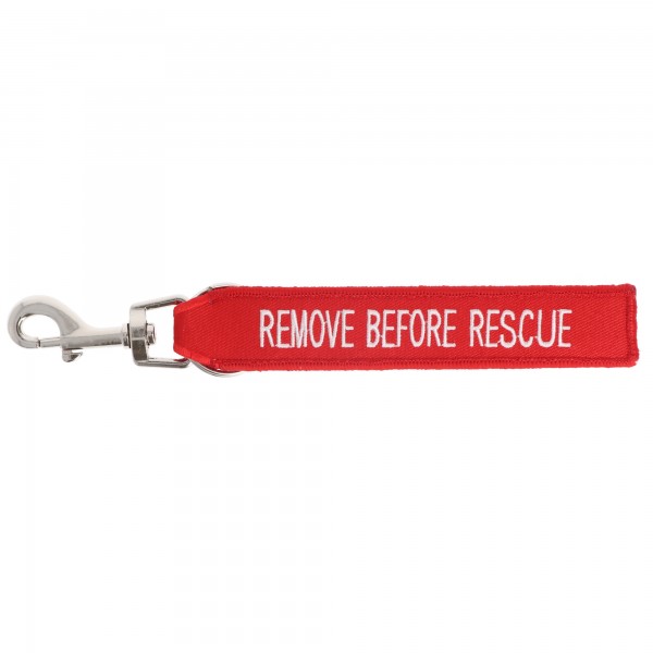 Étiquette avec lettrage Remove before Rescue pour pompiers, services de secours, 14,6 x 2,8 cm