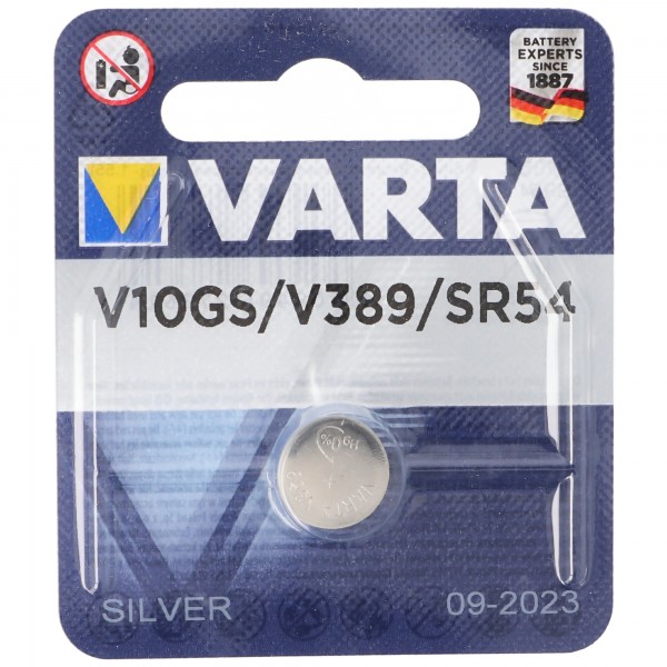 Varta V10GS, LR54, 189, 89, pile bouton LR1130