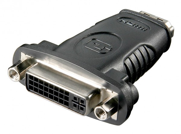 Adaptateur Goobay HDMI™/DVI-I, nickelé - prise HDMI™ (type A) > prise DVI-I Dual-Link (24+5 broches)