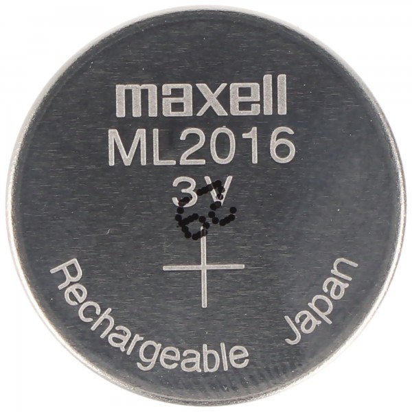 Pile bouton MAXELL ML2016 Li-ion Pile bouton rechargeable Li-Mn 3V 25mAh
