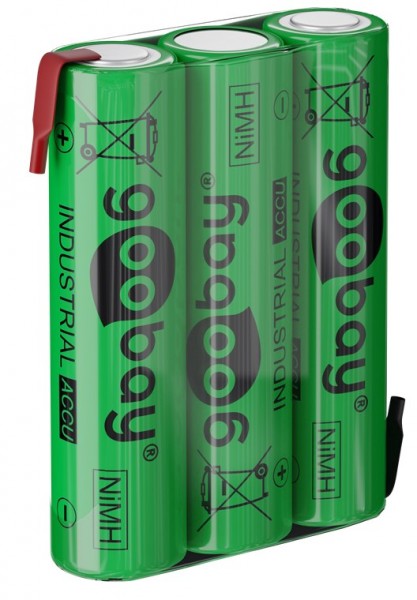 Goobay 3x AAA (Micro) - 800 mAh - cosse à souder (Z), batterie nickel-hydrure métallique (NiMH), 3,6 V