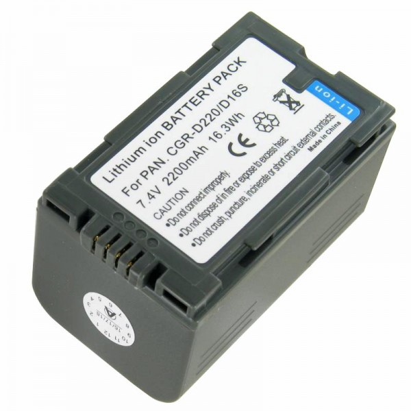 Batterie AccuCell compatible avec Panasonic CGR-D220E, CGP-D14S