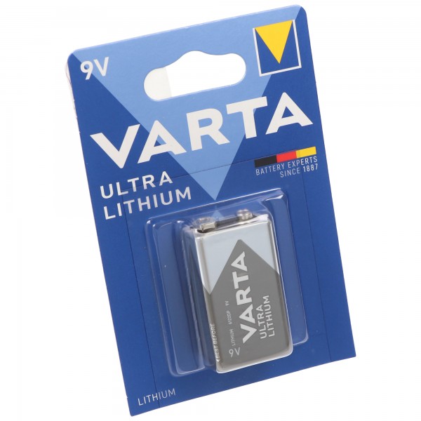 Batterie au lithium Varta 9 volts, U9VL, 6AM6, Bloc électronique Varta 6122