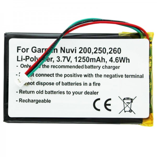 Batterie adaptée pour Garmin Nuvi 200, Nüvi 361-00019-11
