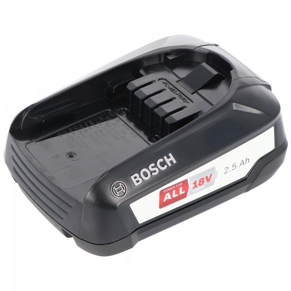 Batterie de remplacement Bosch 18 volts 2,5 Ah adaptée à tous les appareils du système vert Bosch Home and Garden Li-ion 18 volts