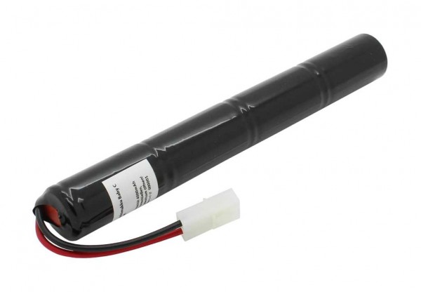 Batterie pour éclairage de secours NiMH 4.8V 4000mAh L1x4 Baby C avec câble 80mm et prise adaptée pour SEC AKU0038