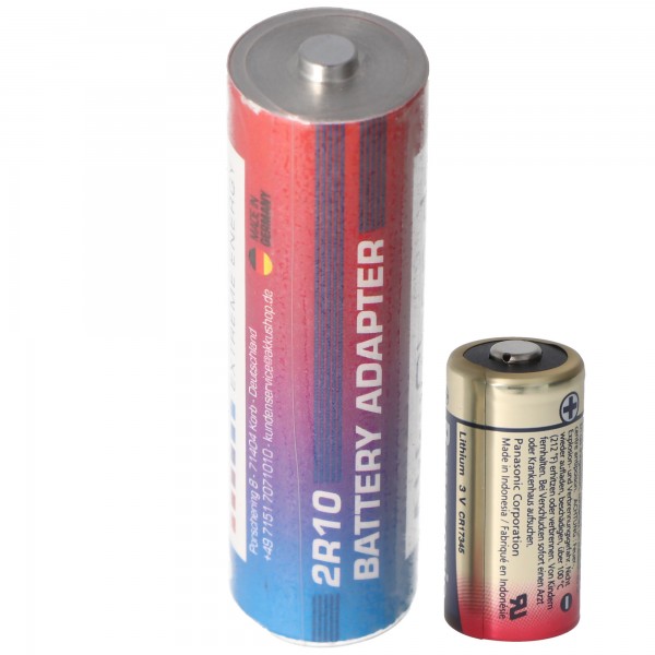 Batterie adaptateur 2R10 batterie clé duplex, 2R10R, 3010, 2010, 3,0 volts 73x21mm max 1600mAh