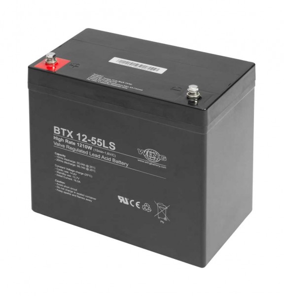 Wing BTX12-55LS 12V 55Ah batterie au plomb à haut débit batterie au plomb AGM batterie au plomb