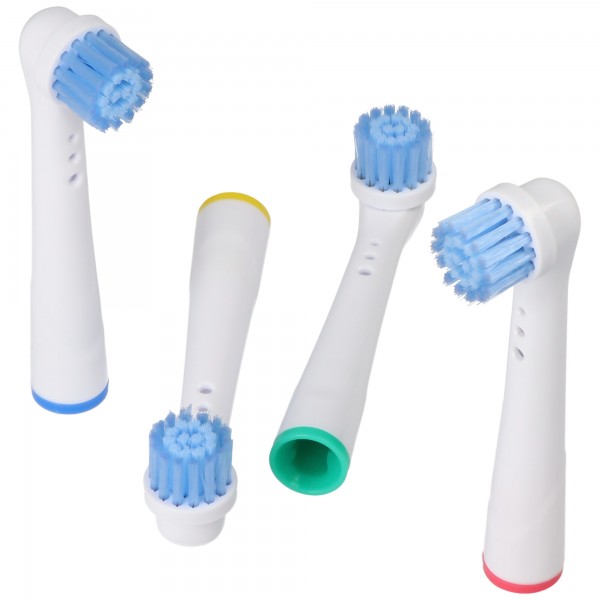 Pack de 4 têtes de brosse à dents de rechange Sensitive Clean pour brosses à dents électriques Oral-B, adaptées par exemple aux Oral-B D10, D12, D16, D12 et à de nombreux autres modèles Oral-B