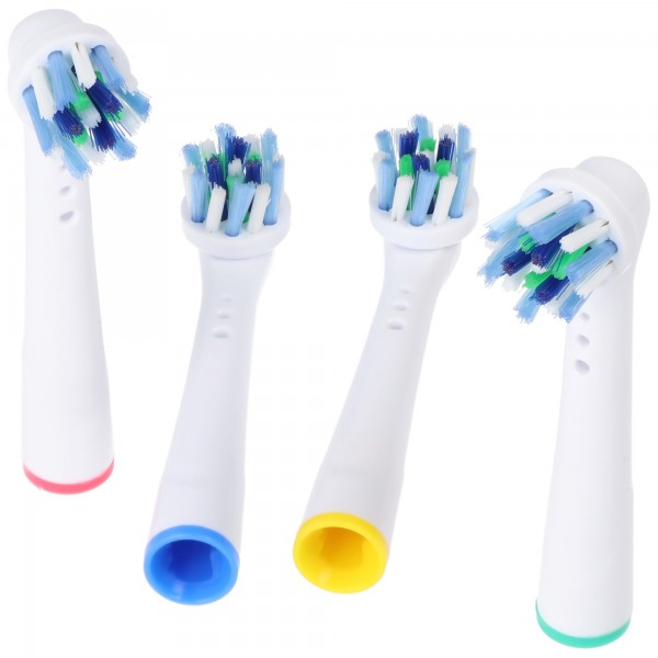 Pack de 4 têtes de brosse à dents de rechange 360 Cleaning Brush pour brosses à dents électriques Oral-B, adaptées par exemple aux Oral-B D10, D12, D16, D12 et à de nombreux autres modèles Oral-B