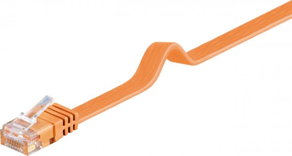 Câble patch plat Goobay CAT 6, U/UTP, orange