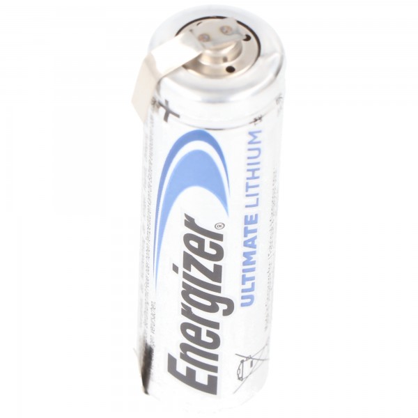 Energizer Ultimate Lithium L91 Mignon 1.5V avec étiquettes à souder en forme de U