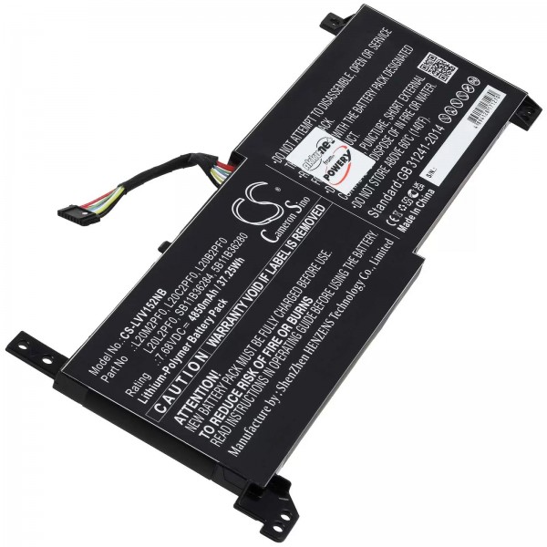 Batterie pour ordinateur portable Lenovo V15-G2-ITL, IdeaPad 3 14ALC6, type L20C2PF0, type 5B11B36285 - 7,68V - 4850 mAh