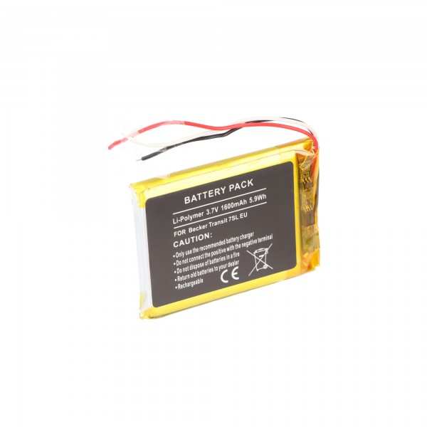 Batterie pour appareil de navigation Becker Transit 7SL EU Li-Polymère 3,7V 1600mAh 5,9Wh