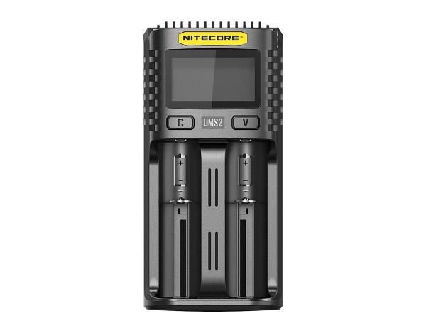 Chargeur rapide USB Nitecore UMS2 QC 2.0 compatible pour batteries Li-Ion
