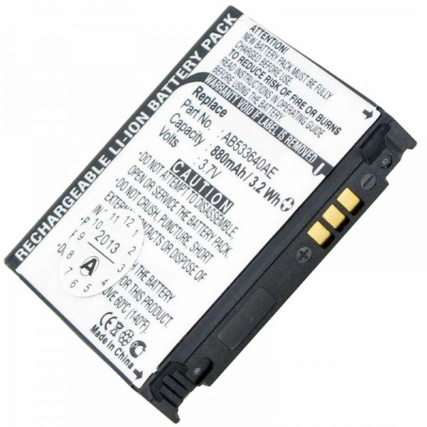 Batterie AccuCell adaptable sur Samsung SGH-G600, AB533640AECSTD
