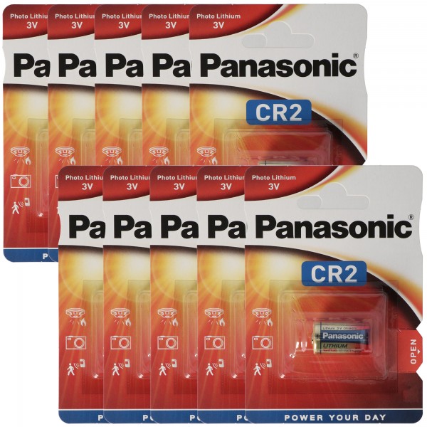 Panasonic CR2 Pile Lithium CR2EP, Pile CR-2 Paquet de 10