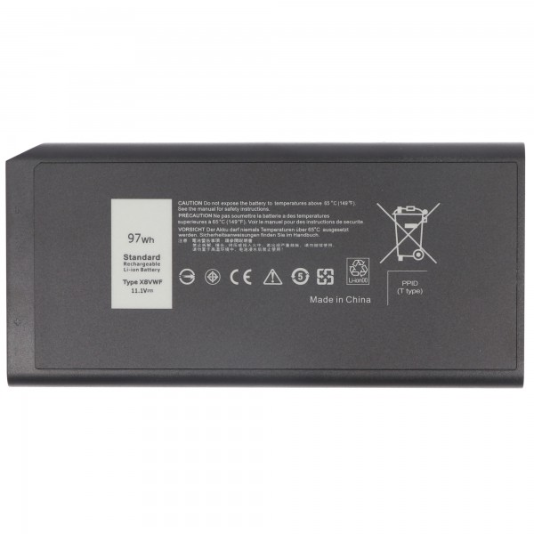 Batterie adaptée pour Dell Latitude 5404, 7404, Li-ion, 11.1V, 8740mAh, 97Wh