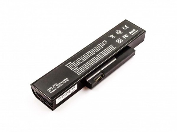 Batterie pour Fujitsu Esprimo Mobile V5535, Li-ion, 11.1V, 5200mAh, 57.7Wh, noir