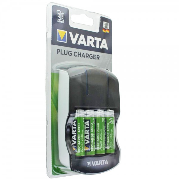 Chargeur plug-in Varta Easy Energy inclus 4 piles Mignon AA Ready2use 2100mAh