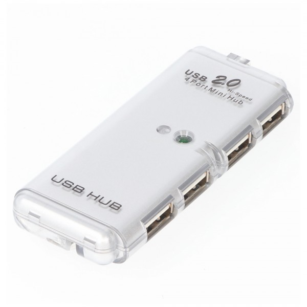 Goobay 4-way USB 2.0 Hi-Speed HUB/distributor - pour connecter jusqu'à 4 périphériques USB à un port USB