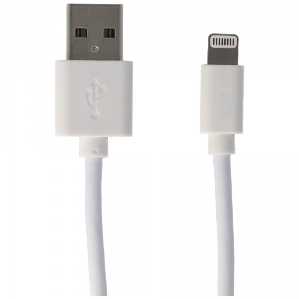 Câble de charge et de synchronisation USB pour iPhone, iPad ou iPod avec connecteur Lightning, blanc, 2 mètres