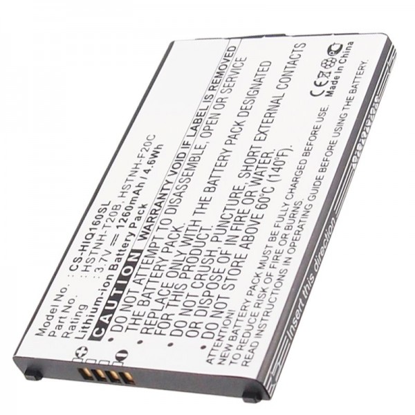 AccuCell Battery convient à la batterie de téléphone portable HP iPAQ Voice Messenger, HP Silver Battery