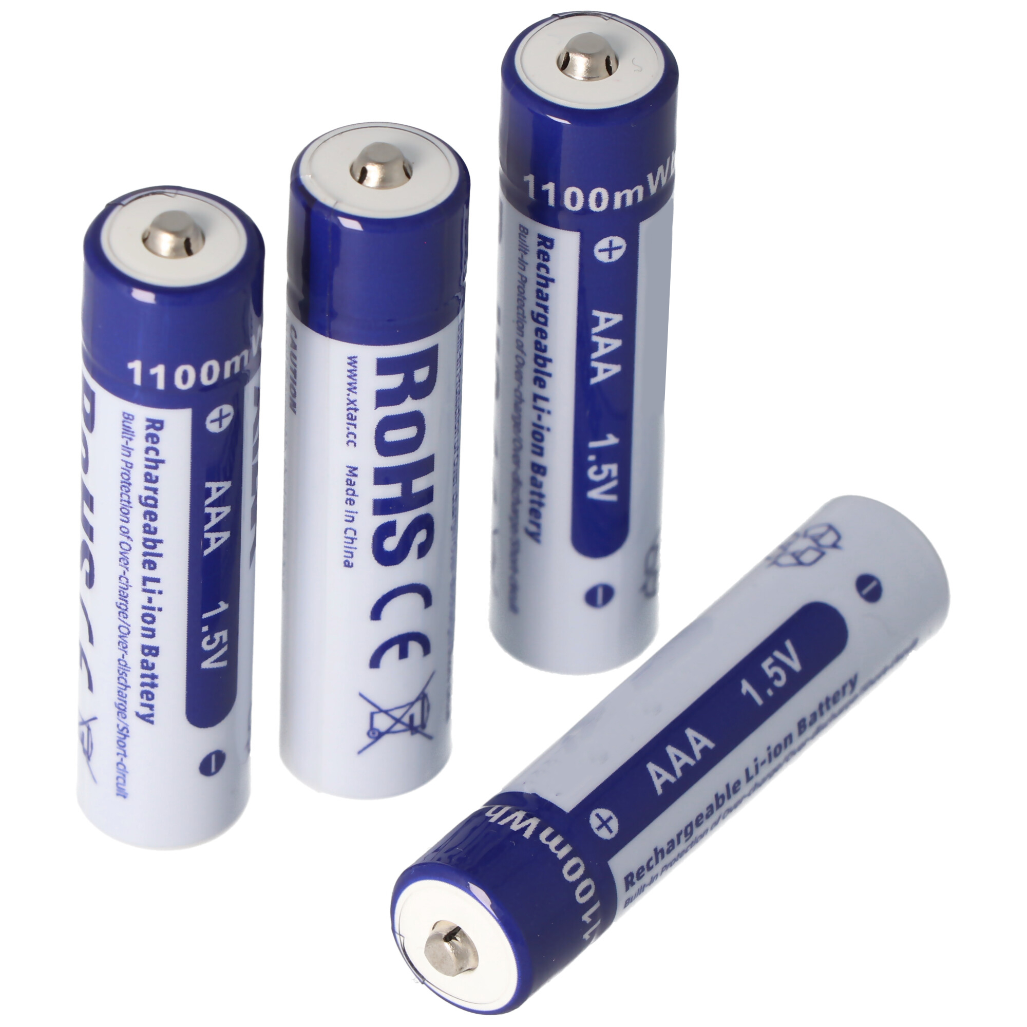 Batterie lithium-ion AAA 1.5V 1100mWh - 700mAh rechargeable uniquement avec  un chargeur spécial, Micro AAA LR03, Batteries par taille, Batteries