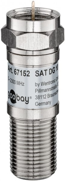 Atténuateur Goobay SAT 10 dB - connecteur F > prise F