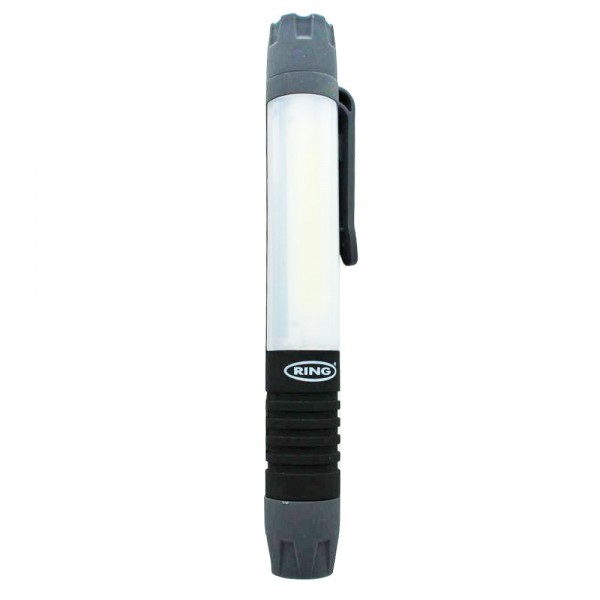Bâton lumineux LED avec piles, à base magnétique et pince de poche pivotante pour utilisation mains libres, 1 pièce