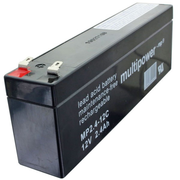 MP2,4-12C Batterie au plomb multipower avec contact Faston de 4,8 mm