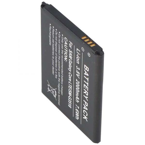 Batterie Li-Ion pour Samsung Galaxy Core LTE en tant que batterie réplique de AccuCell