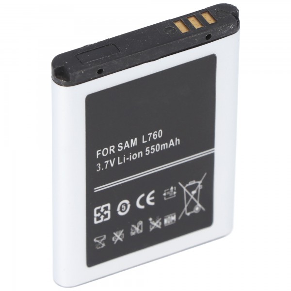 AccuCell batterie adaptéee pour Samsung SGH-L760 batterie Li-Ion AB553443DACSTD