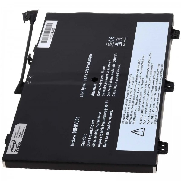 Batterie pour ordinateur portable Lenovo ThinkPad Yoga 14 / type SB10F46439 - 14,8V - 3750 mAh