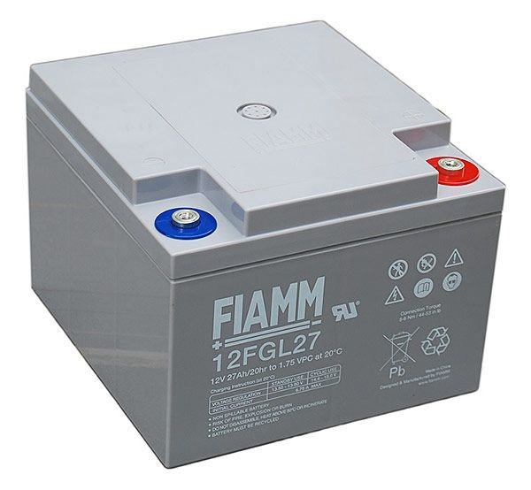 Batterie au plomb Fiamm 12FGL27 Pb 12V / 27000mAh batterie 10 ans, M5