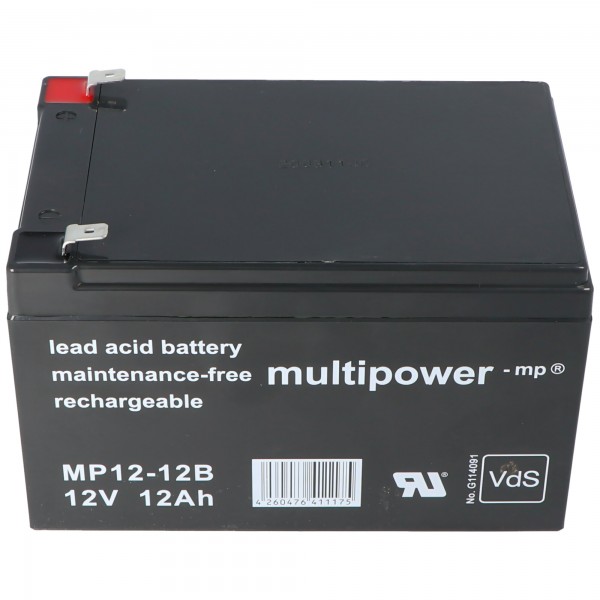 Batterie au plomb Multipower MP12-12B 12 Volts 12 Ah,