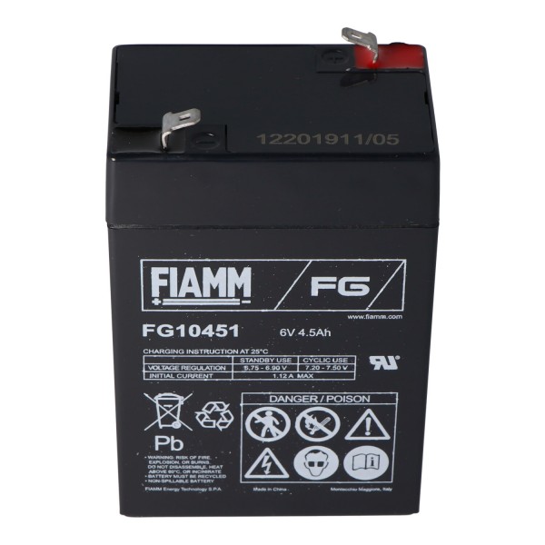 Fiamm FG10451 batterie au plomb 6 volts 4.5Ah 3FM4.5