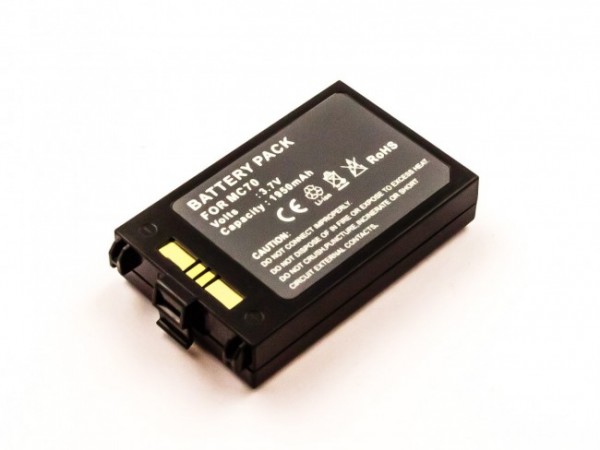 Batterie pour SYMBOL MC70, Li-ion, 3.7V, 1950mAh, 7.2Wh, noir