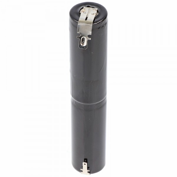 Batterie d'éclairage de secours NiMH 2.4V 4.2Ah L1x2 7/5 Sub-C avec connexion Faston + 4.8mm / -2.8mm remplace Zumtobel 04923309