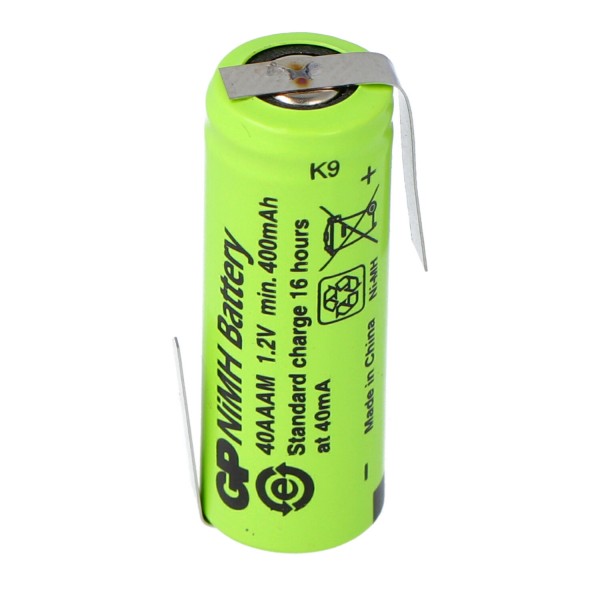 Batterie rechargeable Batterie rechargeable NiMH 2 / 3AAA avec cosse à souder en forme de Z