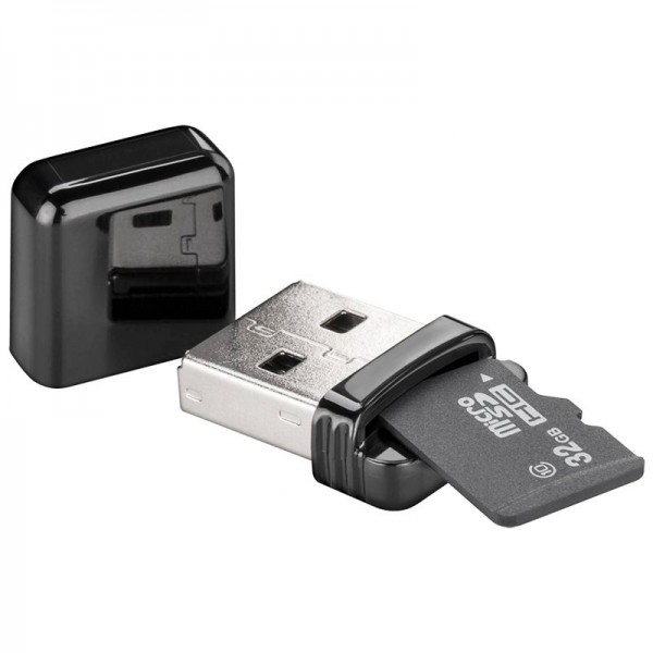 Lecteur de carte USB 2.0 pour lire les formats de cartes mémoire Micro SD et SD, lit les mémoires des séries Micro SD, SDHC, SDXC et T-Flash