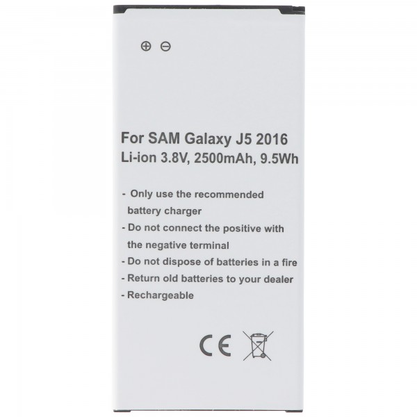 Batterie pour Samsung Galaxy J5 2016 Batterie EB-BJ510CBC, EB-BJ510CBE, GH43-04601A
