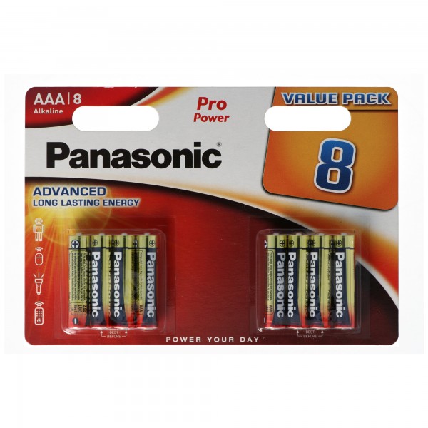 Paquet de 8 Panasonic Pro Power Micro LR03PPG